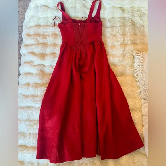 Reformation Red Midi Dress - Picture 11 of 15
